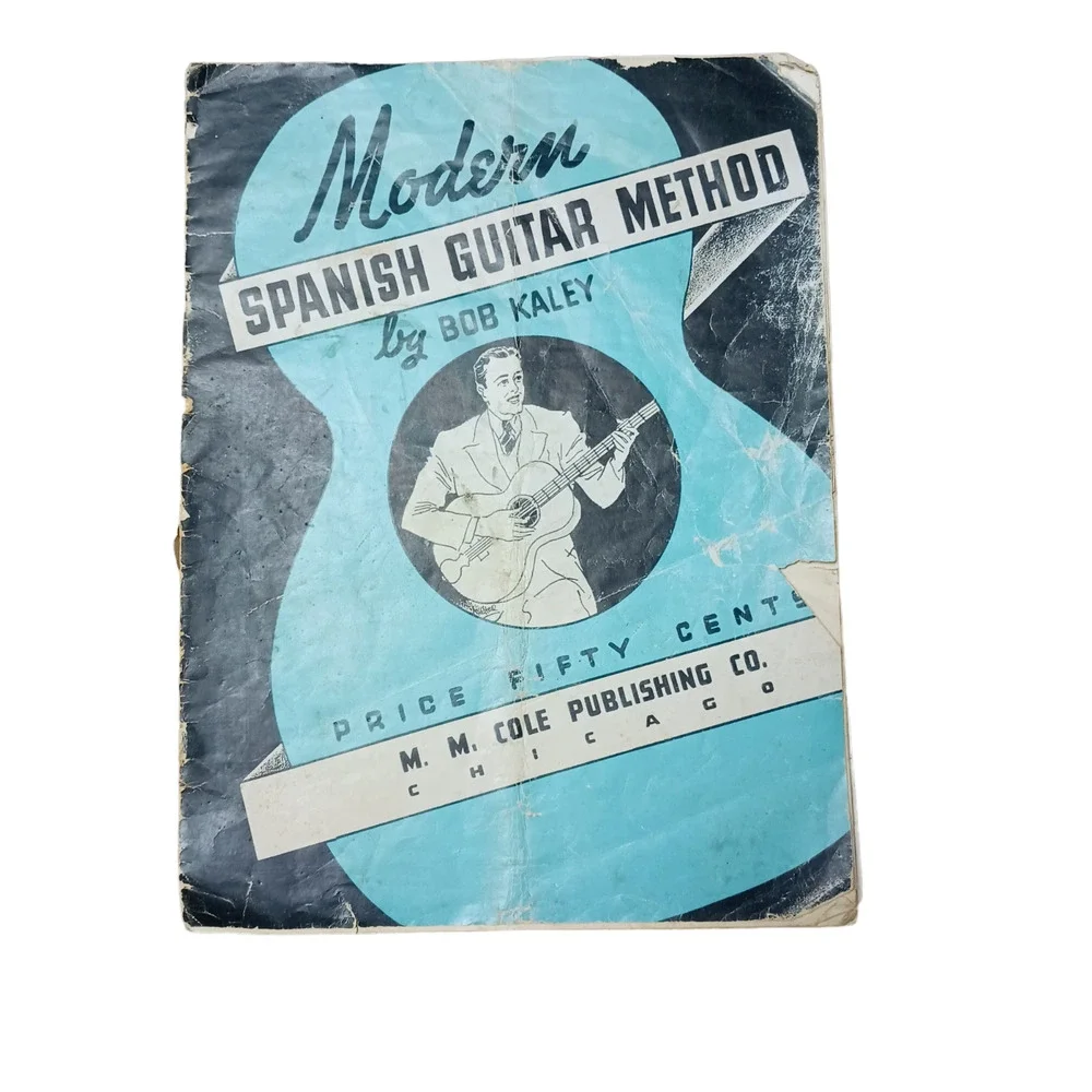 Vintage 1938 Modern Spanish Guitar Method Instruction Collectible Song Book